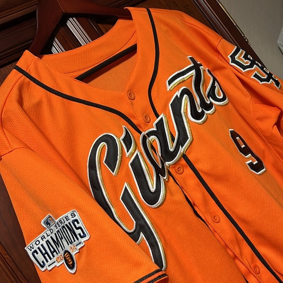 MLB San Francisco Giants World Series Champions 2014 Patch #9 Orange Jersey! - Picture 4 of 10